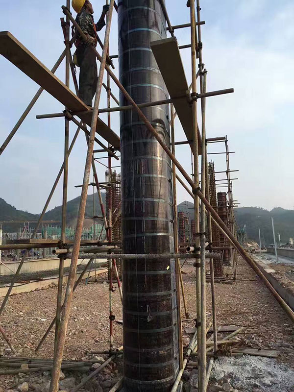 圓柱模板工地施工現場視頻